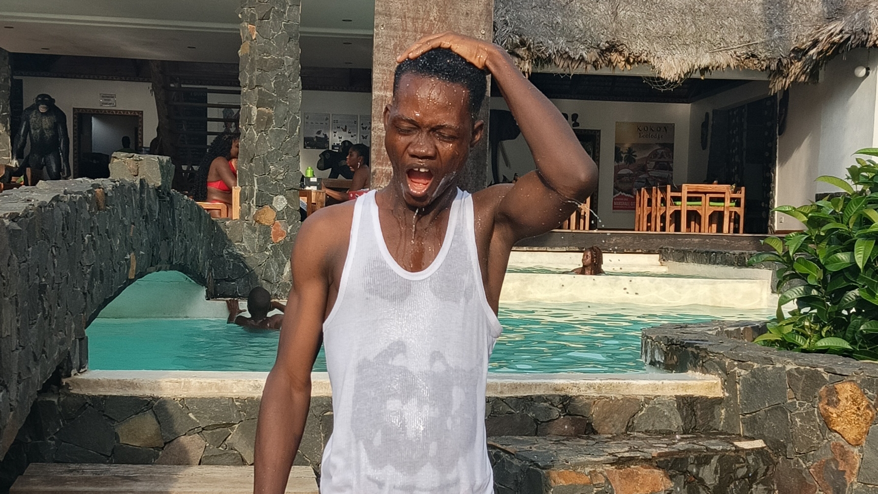 Nathan R. Watalah celebrating Christmas Day in Robertsport City, Grand Cape Mount County, Liberia 2025